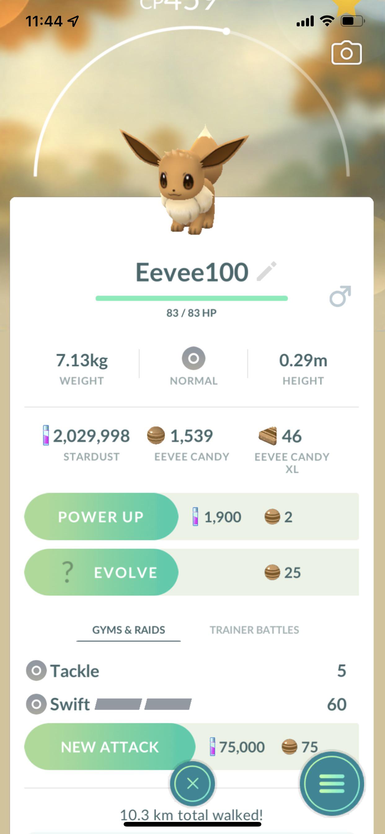 Visual Guide for Evolving Eevee to Espeon