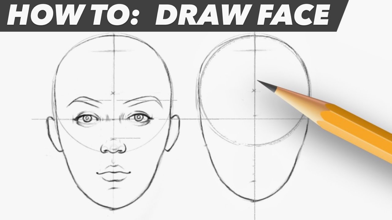 Face drawing examples