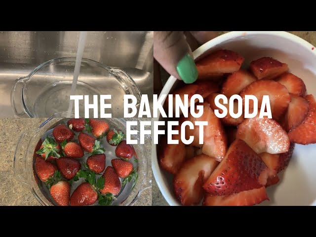 Cleaning strawberries effectively using baking soda