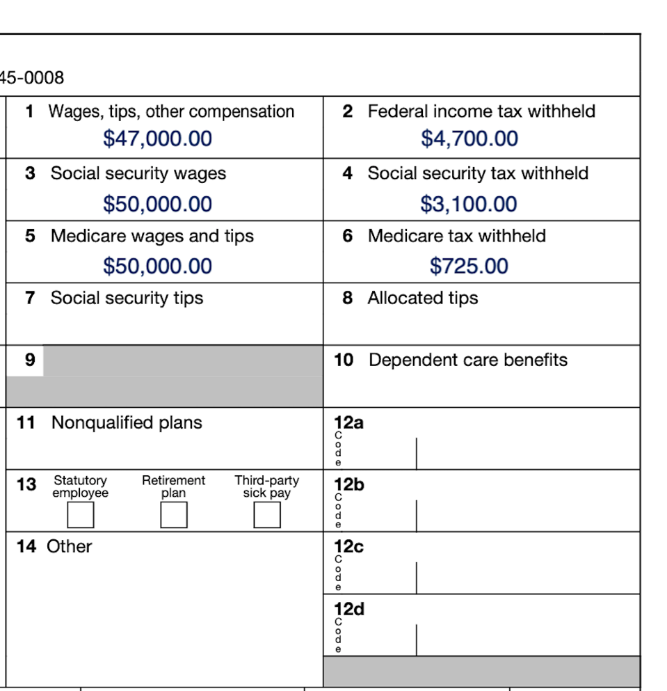 Understanding W2 form components